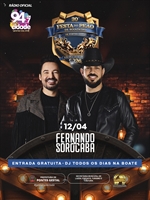 Pontes Gestal encerra neste domingo a 30ª Festa do Peão com show de Fernando & Sorocaba