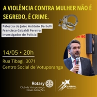 Violência contra a mulher é tema de palestra na noite desta quarta-feira em Votuporanga