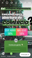 Enquete deixou evidente a divisão da população votuporanguense sobre a abertura do comércio (Foto: Reprodução Redes Sociais)