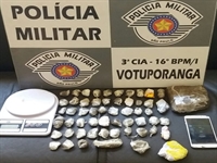 O traficante foi encaminhado para a Dise (Delegacia de Investigações sobre Entorpecentes) e autuado em flagrante pelo crime (Foto: Polícia Militar)