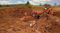 Bombeiros encontram mais um corpo em Brumadinho — Foto: Corpo de Bombeiros/Divulgação