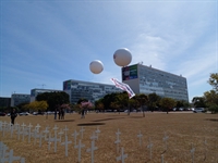 Manifestação em Brasília serve como um pedido de socorro para a Santa Casa de Votuporanga e demais hospitais filantrópicos (Foto: Assessoria) 