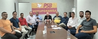  Lideranças do PSB de Votuporanga se reuniram ontem no Plenarinho da Câmara Municipal de olho nas eleições de 2024 (Foto: Divulgação)