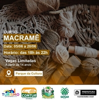 Prefeitura de Votuporanga divulga curso de Macramê (Foto: Prefeitura de Votuporanga)