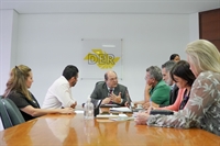 O prefeito de Pontes Gestal, Cristiano Carolino, acompanhou o encontro, realizado no DER, em São Paulo (Foto: Divulgação)