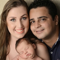 Letícia com o filho Davi Lucca e o marido Elton Brandini 