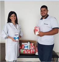 Colégio Comercial arrecada 51 litros de leite para a Santa Casa (Foto: Divulgação/Santa Casa)