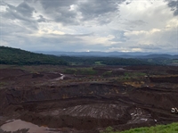 Área atingida pelo rompimento da barragem um ano após a tragédia da Vale, em Brumadinho. (Foto: Raquel Freitas/G1)