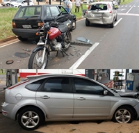 Idoso passa mal e colide carro com outros três veículos no Pozzobon (Foto: Divulgação/Polícia Militar)