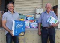 Foram 253 fraldas descartáveis, que irão beneficiar centenas de pacientes do Sistema Único de Saúde (SUS) (Foto: Santa Casa de Votuporanga)