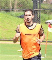 Lucas Gabriel dos Santos Cezani, que nasceu em Santa Fé do Sul e tem 25 anos, em treino da Alvinegra na Arena (Foto: Rafael Nascimento/CAV)