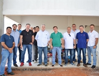 A nova diretoria da Unifev visitou as obras no último sábado(6) (Foto: Unifev)