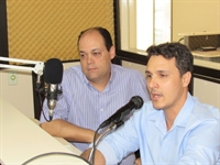 Marcelo Madrid e Leandro Ruella estiveram na Rádio Cidade 