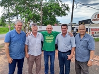 João Paulo Carmona, Dr. Ali, Luciano Hang, Osmair Ferrari e Meidão (Foto: Divulgação/Câmara Municipal)
