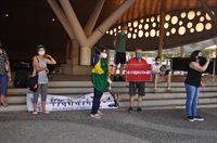 Manifestantes protestaram em Votuporanga contra o presidente Jair Bolsonaro e contra a Reforma Administrativa (Foto: A Cidade)