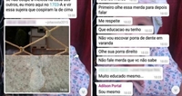 Costa tirou uma foto da mancha, mandou pelo grupo de WhatsApp (Foto: Reprodução) 