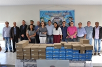  Soldado Mirim recebe doação de 80  pares de tênis da Pé com Pé (Foto: Divulgação/Prefeitura de Votuporanga) 