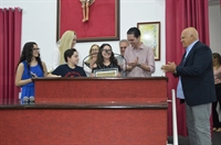 Isabella Nogueira recebeu um Voto de Congratulação na Câmara Municipal de Votuporanga (Foto: Divulgação/Câmara Municipal) 