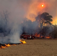 Nesta semana, cidade amanheceu encoberta por uma “névoa” densa, causada pela grande quantidade de queimadas nos últimos dias (Foto: Divulgação/Corpo de Bombeiros)