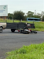 Acidente na zona Leste de Votuporanga deixa motociclista em estado grave