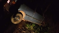 Carro saiu da pista com o acidente em Guzolândia — Foto: Arquivo Pessoal