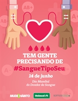 Dia 14 de Junho é o dia Mundial do Doador de Sangue (Foto: Divulgação)