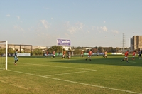 Depois de muito tempo a bola voltou a rolar no gramado da Arena Plínio Marin (Foto: A Cidade)