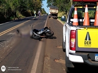 Um acidente na rodovia Péricles Belini acabou tirando a vida do motociclista (Foto: Votuporanga Tudo)
