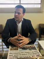 O pré-candidato a deputado estadual Edinho Filho (MDB) esteve em Votuporanga e visitou o jornal A Cidade (Foto: A Cidade)