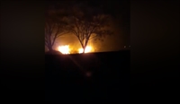 O Corpo de Bombeiros foi acionado e esteve no local para combater o fogo (Foto: Divulgação)