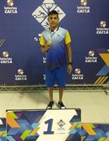 Erik Souza Bailon de Oliveira venceu a etapa nacional do Circuito Loterias Caixa de Natação Paralímpica (Foto: Centro de Formação)