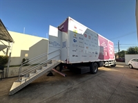 A Carreta do Hospital do Amor está estacionada no São Cosme, porém mulheres de todos os bairros podem ser atendidas (Foto: Prefeitura de Votuporanga)