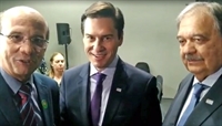 Dado, Gustavo Junqueira (secretário de Estado de Agricultura e Abastecimento) e José Henrique Germann (Reprodução)