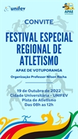 A Apae realiza hoje seu 1º Festival Especial de Atletismo, que irá receber atletas de toda a região (Foto: Divulgação)