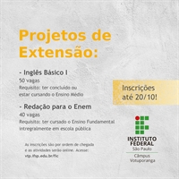 As inscrições já estão abertas e funcionam por ordem de chegada, por meio do site vtp.ifsp.edu.br/fic (Foto: Divulgação/IFSP Votuporanga)