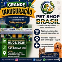 Pet Shop Brasil inaugura neste sábado com atendimento veterinário e linha completa de produtos