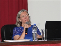 Secretária da Saúde Márcia Reina, durante audiência pública na tarde de ontem na Câmara (Foto: Aline Ruiz/A Cidade)