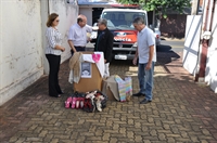  Os cobertores serão destinados para entidades assistenciais do município e ao Cabide Solidário; pela Campanha do Agasalho, Polícia Civil faz doações de peças arrecadadas (Foto: Divulgação/Prefeitura de Votuporanga) 