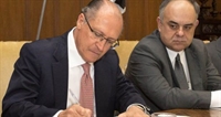 Governador Geraldo Alckmin e o secretário de Transportes e Logística, Laurence Casagrande (Foto: Divulgação)