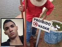 Placas de “Proibido Nadar” foram colocadas ao redor da Chopplândia ontem; no dia 7, jovem de 15 anos se afogou 