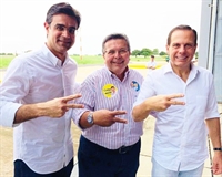 Rodrigo Garcia, Carlão e João Dória (Foto: Facebook/Carlão Pignatari)