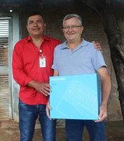 Jair Pereira dos Santos foi contemplado com o notebook (Foto: Divulgação/Santa Casa)
