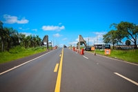 O período de interdição está programado das 9h às 10h, destinado à execução das obras para a construção do Portal Turístico (Foto: Prefeitura de Valentim Gentil)