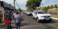 A Polícia Militar realizou neste fim de semana o tradicional desfile de comemoração aos 190 anos da Corporação  (Foto: Arthur Pazin/Diário da Região)