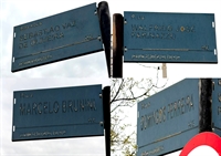 Placas desgastadas dificultam identificação de ruas para entregadores em Votuporanga