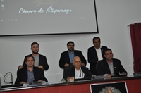 A mesa diretora da Câmara Municipal de Votuporanga foi eleita na noite de ontem (Foto: Daniel Castro/A Cidade)