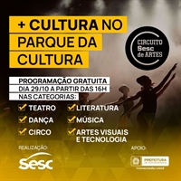 Evento ocorrerá gratuitamente no Parque da Cultura com atrações circenses, dança, literatura, música e teatro (Foto: Prefeitura de Votuporanga)