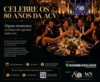 ACV comemora 80 anos neste sábado com jantar, shows e ambiente especialmente decorado
