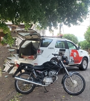 A Polícia Militar de Votuporanga apreendeu um menor com uma moto furtada no bairro São João   (Foto: Divulgação)